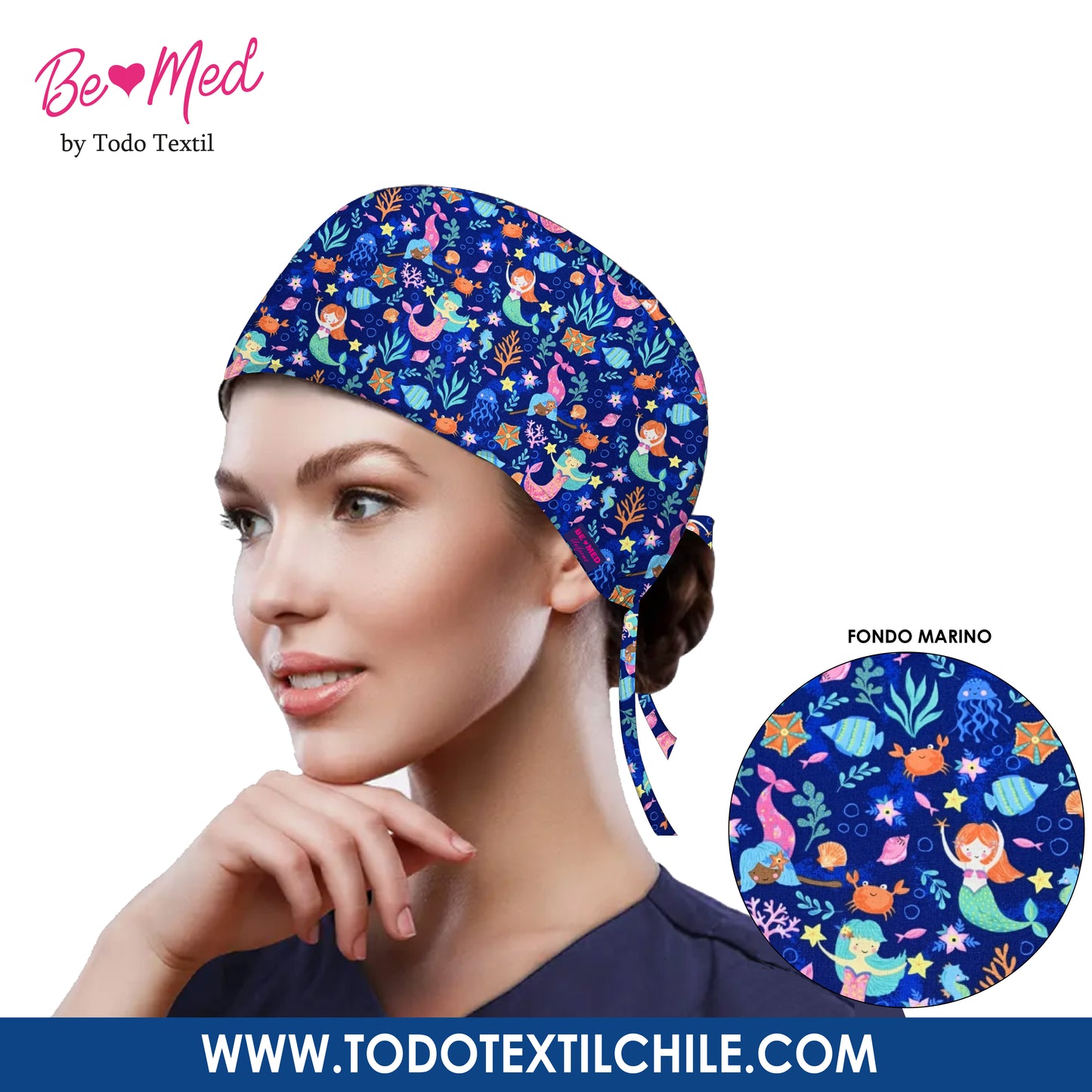 Gorro Medico, Clínicos estampados Unisex Be Med Uniforms