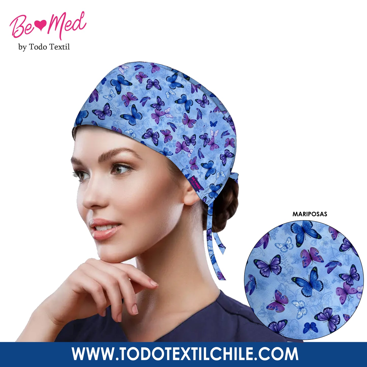 Gorro Medico, Clínicos estampados Unisex Be Med Uniforms