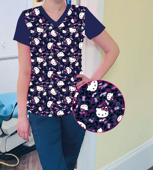 SUPER PRECIO Top Scrubs Hello Kitty, Todo Textil