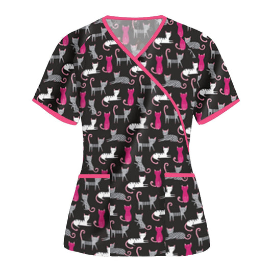 Blusa manga corta vivos Gatitos