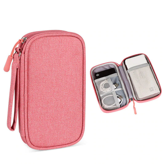 Estuche portátil para Celular, batería externa, cargador, Cable USB, disco duro, auriculares y mas!
