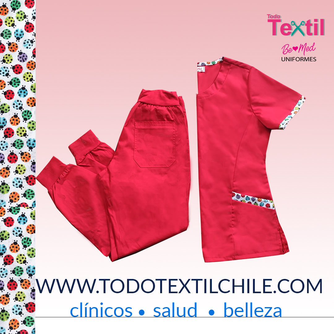 Conjunto Mod. Maribel Top y Jogger One Be Med ROJO- CHINITAS