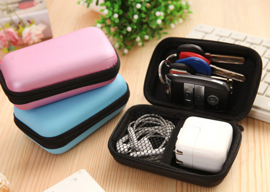 Estuche pequeño y exquisito para Auriculares, Monedero, Cable USB,  accesorios